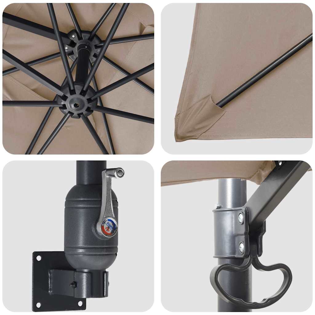 Guarda-sol de Jardim Cinzento-acastanhado