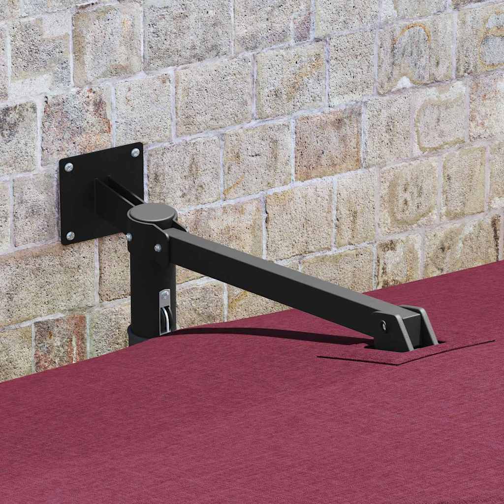 Guarda-sol de Jardim Vermelho Bordeaux 248,5 x 247,5 x 160 cm