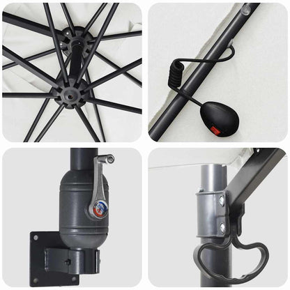 Guarda-sol de Jardim Areia 248,5 x 247,5 x 160 cm