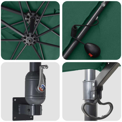 Guarda-sol de Jardim Verde 248,5 x 247,5 x 160 cm