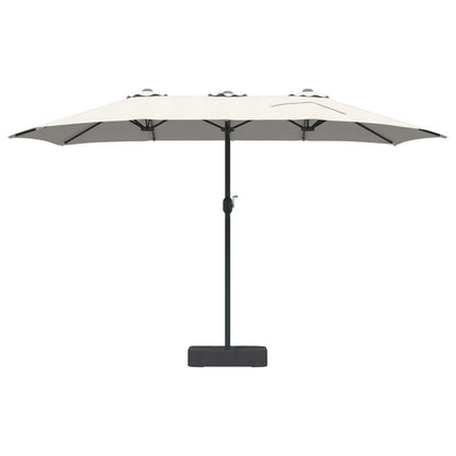 Guarda-sol de Jardim Areia e Antracite 385 x 209 x 244 cm