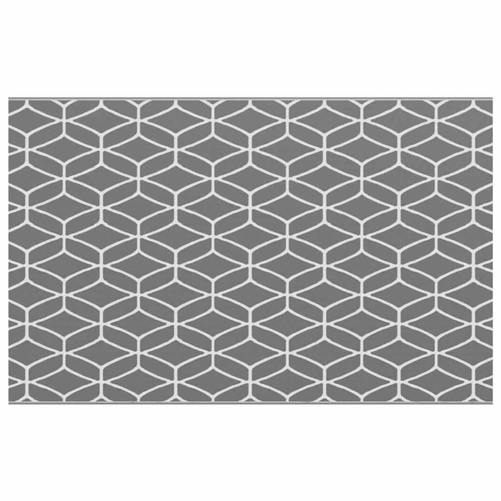 Tapete para Outdoor ARAKIL Cinzento e branco 250 x 400 cm PP