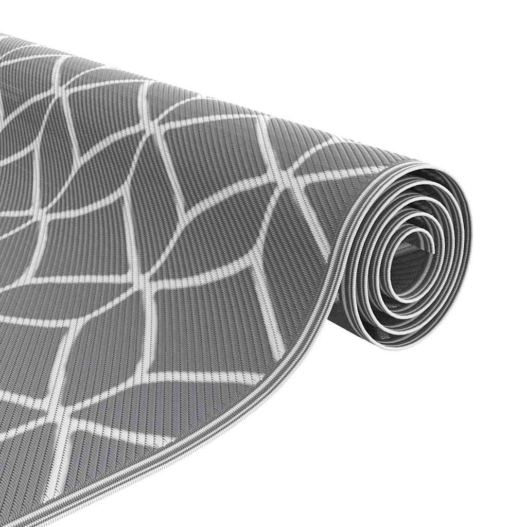Tapete para Outdoor ARAKIL Cinzento e branco 250 x 500 cm PP