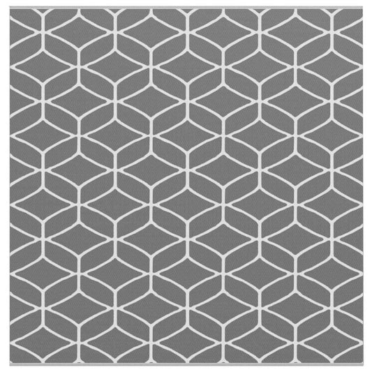 Tapete para Outdoor ARAKIL Cinzento e branco 300 x 300 cm PP
