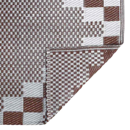 Tapete para Outdoor ARAKIL Castanho e branco 300 x 400 cm PP