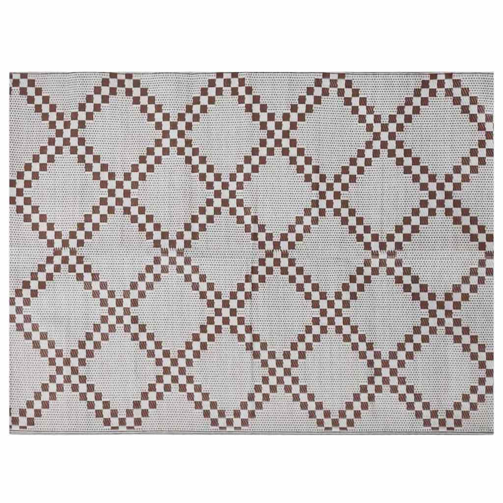 Tapete para Outdoor ARAKIL Castanho e branco 300 x 400 cm PP