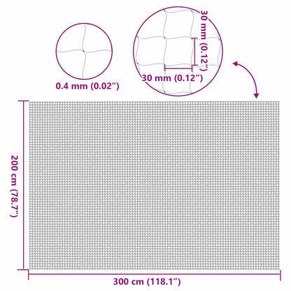 Rede para gatos transparente 3x2 m Nylon