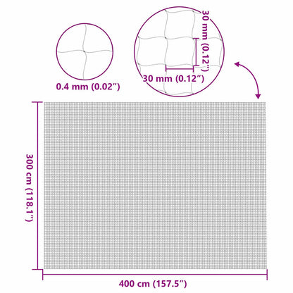 Rede para gatos transparente 4x3 m Nylon