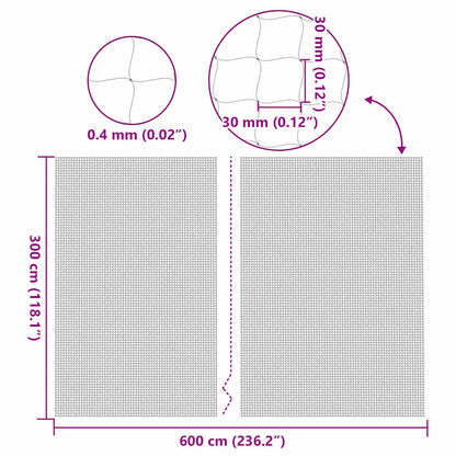 Rede para gatos transparente 6x3 m Nylon
