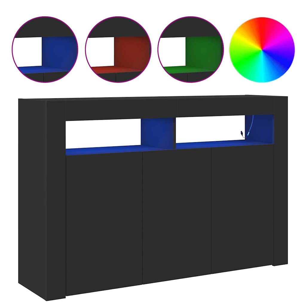 Buffet Preto 116 x 30 x 75 cm Madeira processada