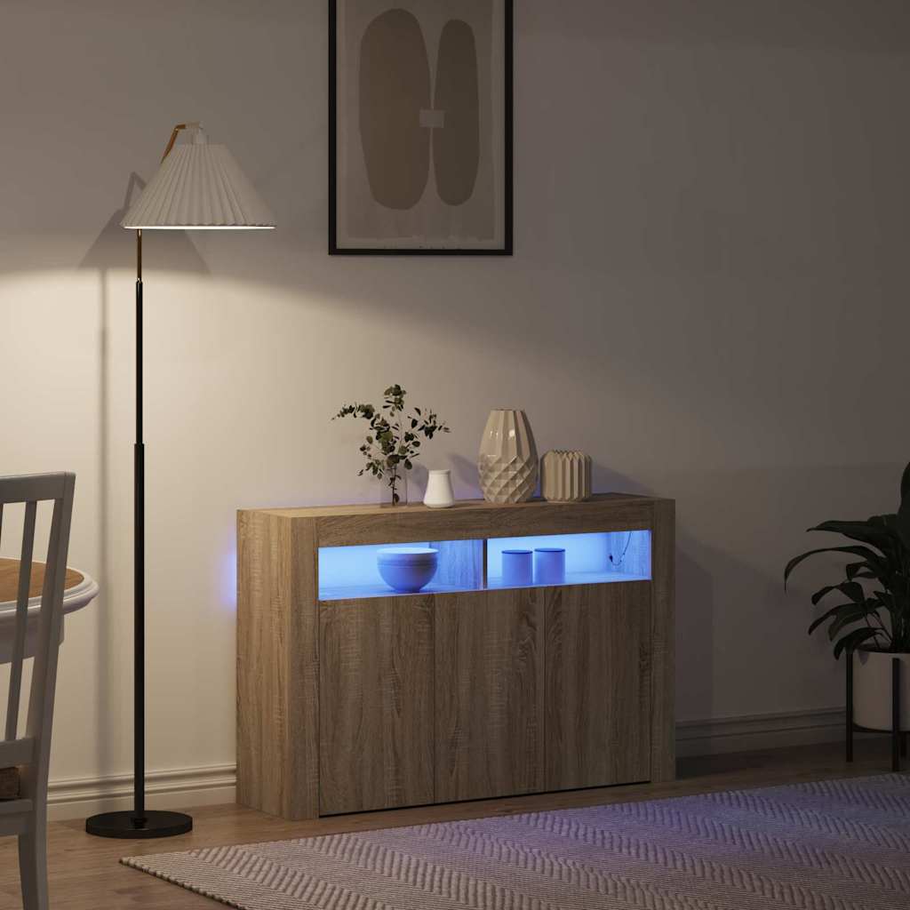 Buffet Carvalho Sonoma 116 x 30 x 75 cm Madeira processada