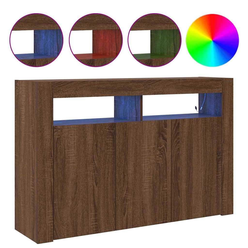 Buffet Carvalho Marrom 116 x 30 x 75 cm Madeira processada