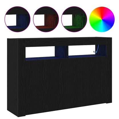 Buffet Carvalho Preto 116 x 30 x 75 cm Madeira processada