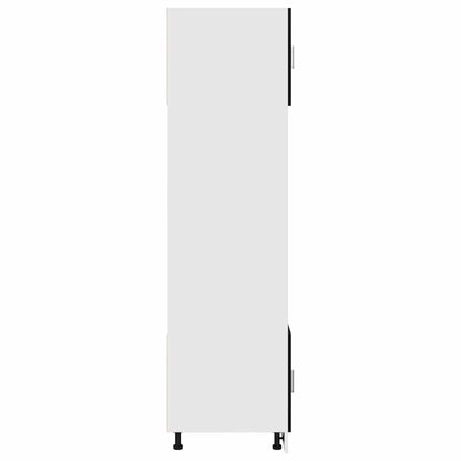 Armário para Micro-ondas Riga Carvalho preto 60 x 57 x 207 cm
