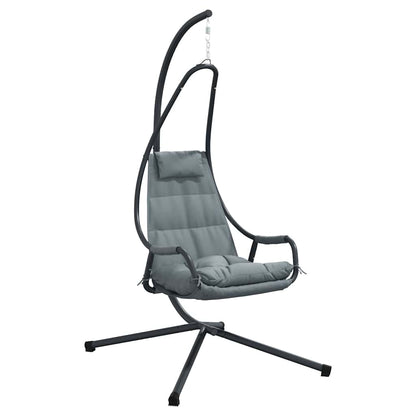 Cadeira suspensa tipo ovo Antracite 94 x 107 x 196.5 cm Aço
