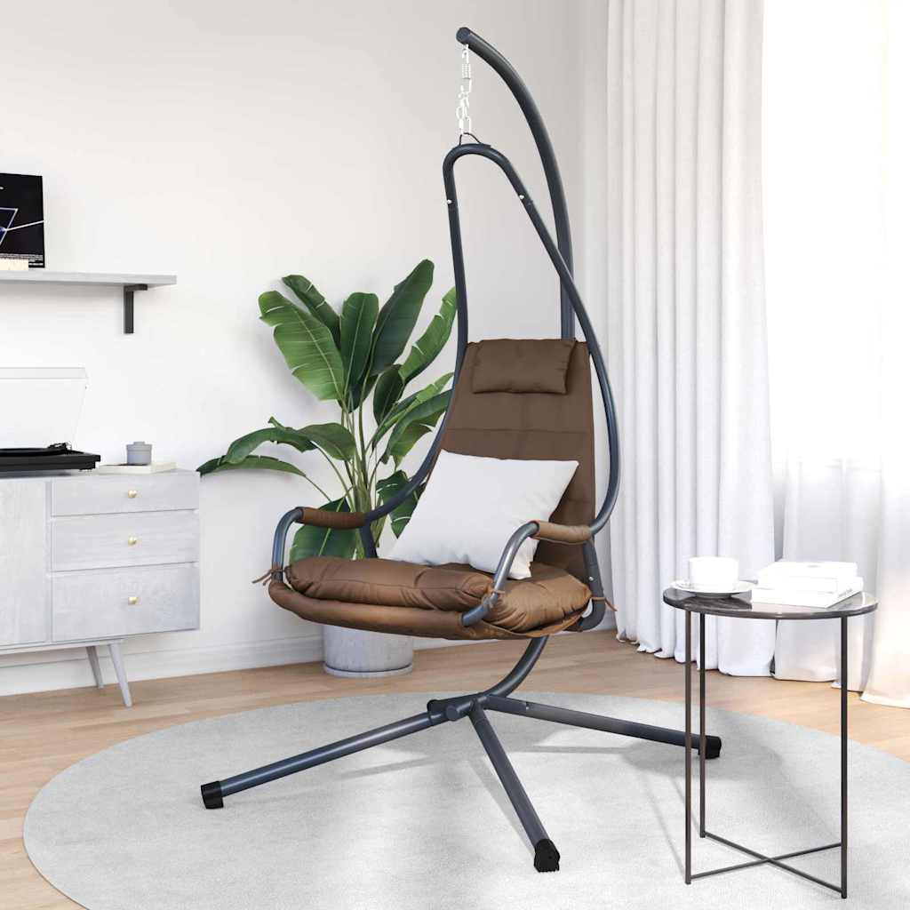 Cadeira suspensa tipo ovo Manual café 94 x 107 x 196.5 cm Aço