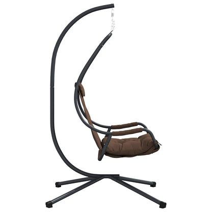 Cadeira suspensa tipo ovo Manual café 94 x 107 x 196.5 cm Aço