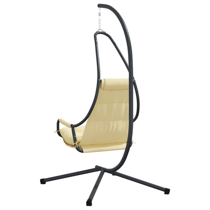 Cadeira suspensa tipo ovo Manual Bege 94 x 107 x 196.5 cm Aço