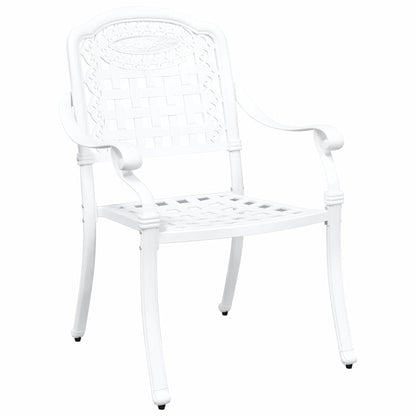 Cadeira de Jardim 2 pcs Branco 55 x 56.5 x 91cm Alumínio