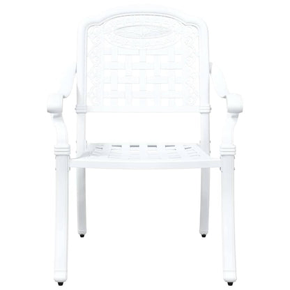 Cadeira de Jardim 2 pcs Branco 55 x 56.5 x 91cm Alumínio