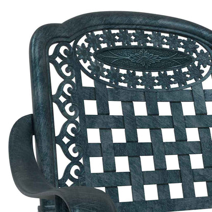 Cadeira de Jardim 2 pcs Verde 55 x 56.5 x 91cm Alumínio