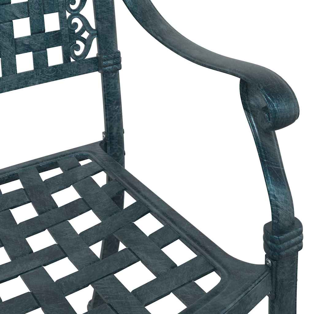 Cadeira de Jardim 2 pcs Verde 55 x 56.5 x 91cm Alumínio