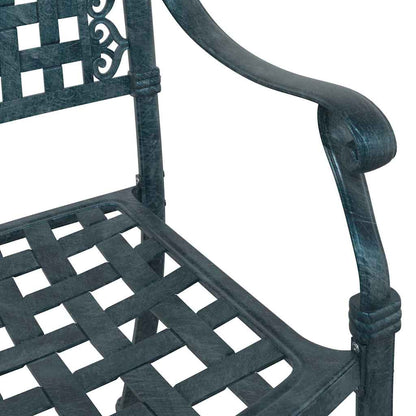 Cadeira de Jardim 2 pcs Verde 55 x 56.5 x 91cm Alumínio