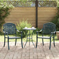 Cadeira de Jardim 2 pcs Verde 55 x 56.5 x 91cm Alumínio