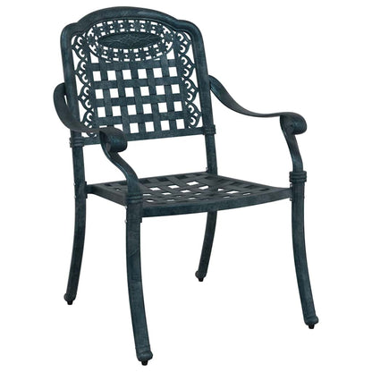 Cadeira de Jardim 2 pcs Verde 55 x 56.5 x 91cm Alumínio