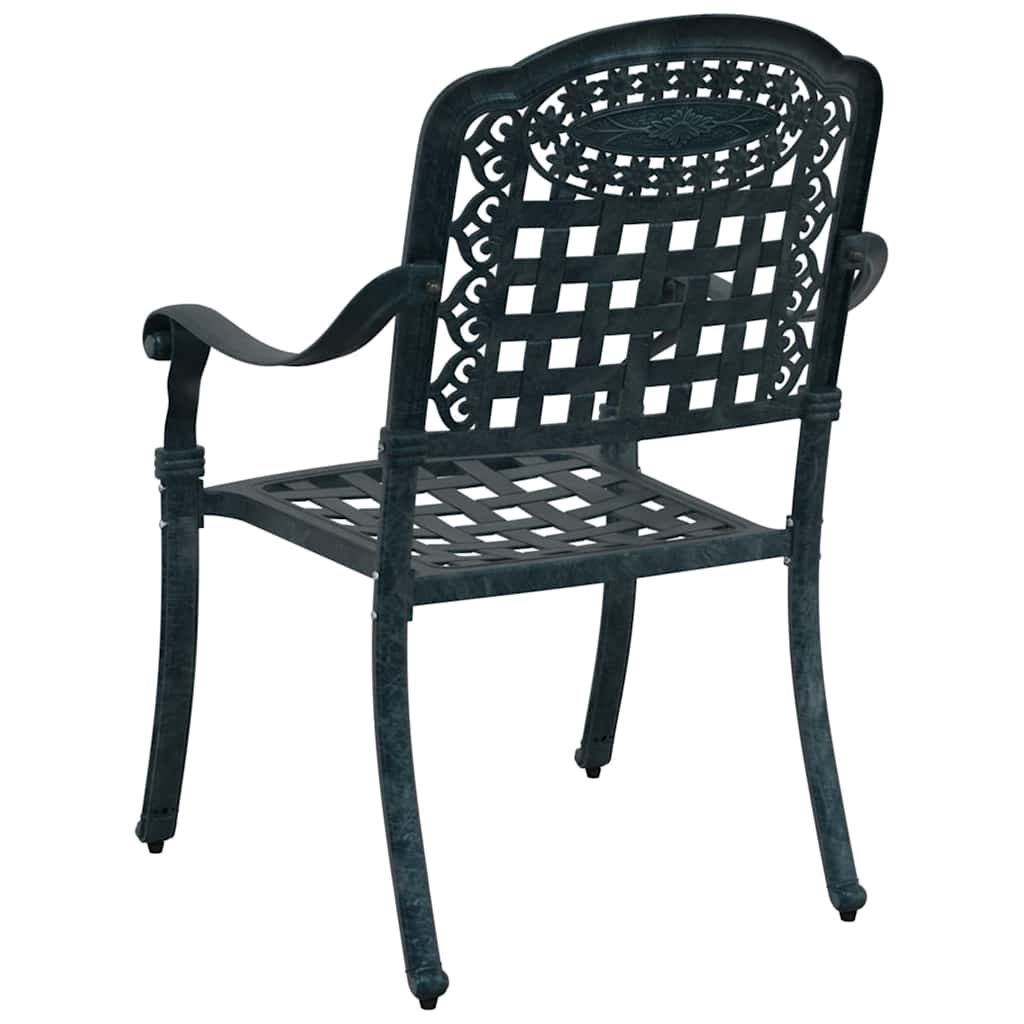 Cadeira de Jardim 2 pcs Verde 55 x 56.5 x 91cm Alumínio