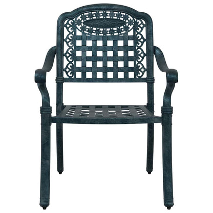 Cadeira de Jardim 2 pcs Verde 55 x 56.5 x 91cm Alumínio