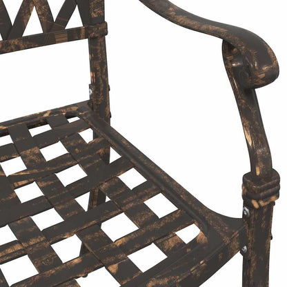 Cadeira de Jardim 2 pcs Bronze 55 x 56.5 x 91cm Alumínio