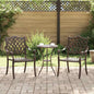 Cadeira de Jardim 2 pcs Bronze 55 x 56.5 x 91cm Alumínio
