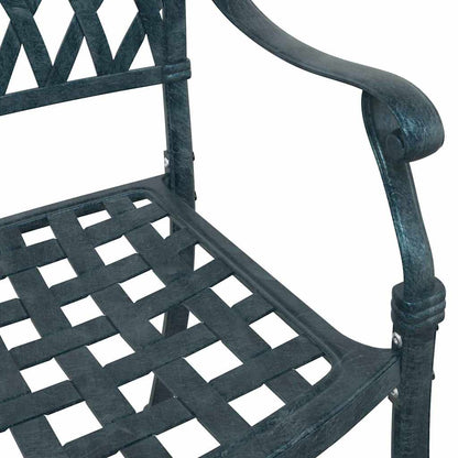 Cadeira de Jardim 2 pcs Verde 55 x 56.5 x 91cm Alumínio
