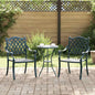Cadeira de Jardim 2 pcs Verde 55 x 56.5 x 91cm Alumínio