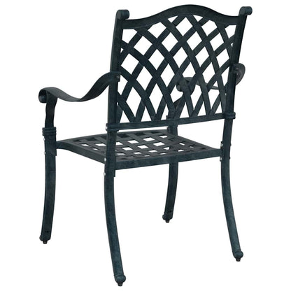 Cadeira de Jardim 2 pcs Verde 55 x 56.5 x 91cm Alumínio