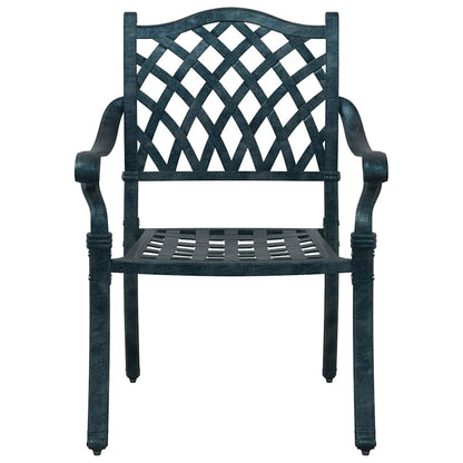 Cadeira de Jardim 2 pcs Verde 55 x 56.5 x 91cm Alumínio
