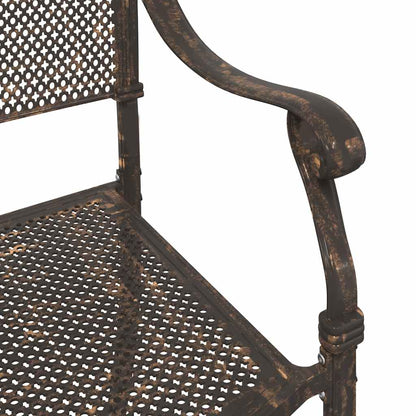 Cadeira de Jardim 2 pcs Bronze 55 x 56.5 x 91cm Alumínio