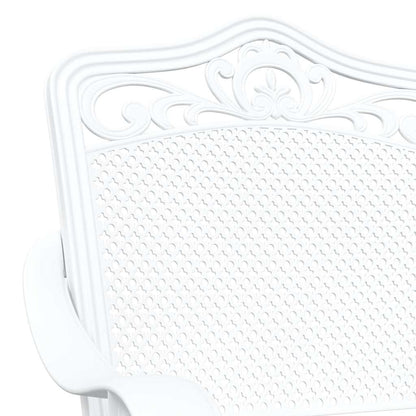 Cadeira de Jardim 2 pcs Branco 55 x 56.5 x 91cm Alumínio