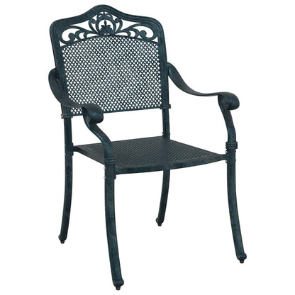 Cadeira de Jardim 2 pcs Verde 55 x 56.5 x 91cm Alumínio
