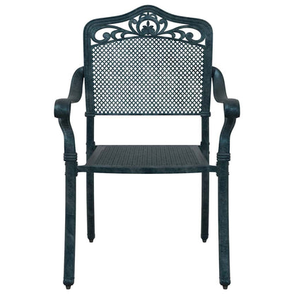 Cadeira de Jardim 2 pcs Verde 55 x 56.5 x 91cm Alumínio