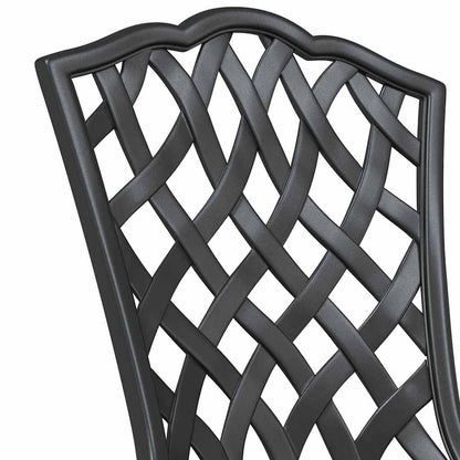 Cadeira de Jardim 2 pcs Preto 55 x 56.5 x 91cm Alumínio