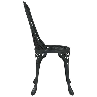 Cadeira de Jardim 2 pcs Preto 55 x 56.5 x 91cm Alumínio