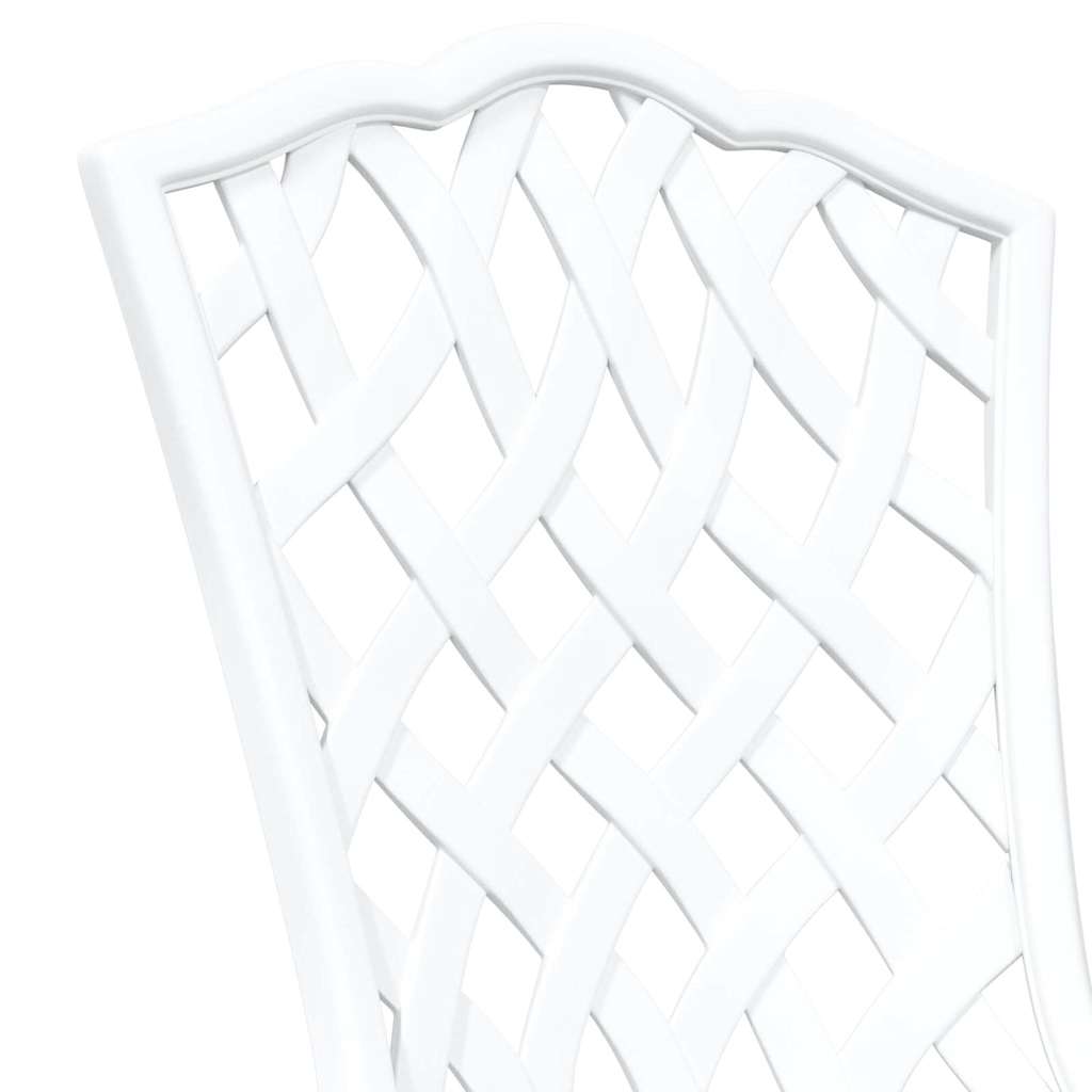 Cadeira de Jardim 2 pcs Branco 55 x 56.5 x 91cm Alumínio