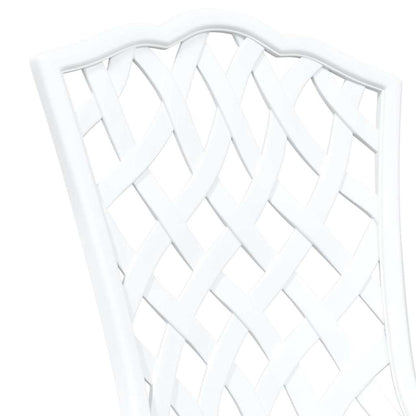 Cadeira de Jardim 2 pcs Branco 55 x 56.5 x 91cm Alumínio