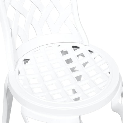 Cadeira de Jardim 2 pcs Branco 55 x 56.5 x 91cm Alumínio