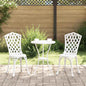 Cadeira de Jardim 2 pcs Branco 55 x 56.5 x 91cm Alumínio