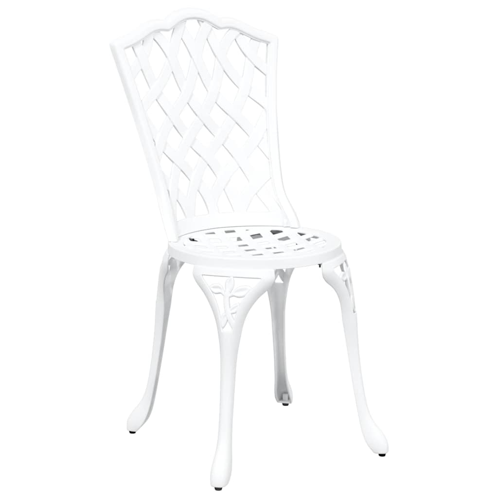 Cadeira de Jardim 2 pcs Branco 55 x 56.5 x 91cm Alumínio