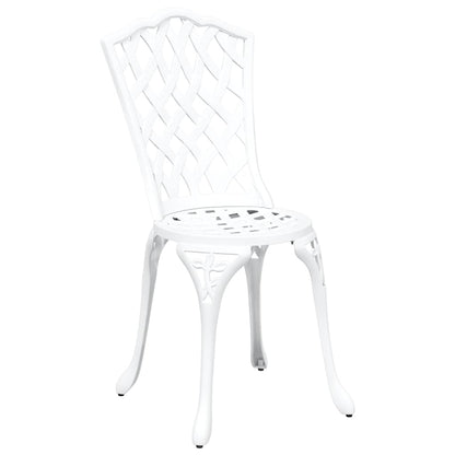 Cadeira de Jardim 2 pcs Branco 55 x 56.5 x 91cm Alumínio