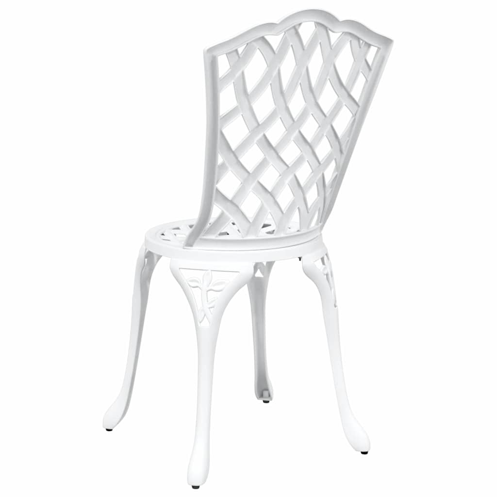 Cadeira de Jardim 2 pcs Branco 55 x 56.5 x 91cm Alumínio